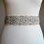 Luxury / Gorgeous Ivory Wedding Sash 2020 Satin Metal Beading Crystal Pearl Rhinestone Bridal Prom Accessories