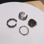 Modern Zwarte Rhinestone Star Ringen instellen Rave Club 4 stuks Ringen 2019 Accessoires