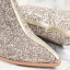 Scintillantes Bling Bling Doré Mariage Bottes 2020 Glitter Paillettes Polyester Bottines À Bout Pointu 6 cm Chaussure De Mariée