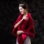 Chic / Beautiful Black shawl 2020 Suede Polyester Shawls Shoulders Winter Wedding Evening Party Prom Sleeveless Accessories