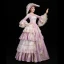 Vintage / Retro Medieval Lavender Ball Gown Prom Dresses 2021 U-Neck Long Sleeve Floor-Length / Long Lace Appliques Embroidered Cosplay Prom Formal Dresses