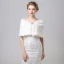 White Winter Snakeskin Print Faux Fur Prom Evening Party Wedding Shawls 2017
