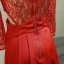 Chic / Belle Rouge Robe De Graduation 2018 Princesse En Dentelle U-Cou Dos Nu de retour Robe De Ceremonie