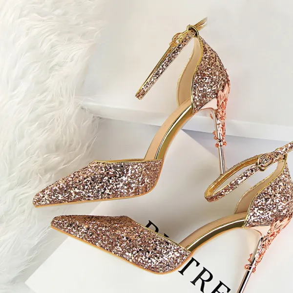 Sparkly Silver High Heels 2018 Cocktail Party Evening Party Prom 9 cm ...