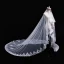 Modest / Simple White Royal Train Wedding 2018 Tulle Lace Appliques 3.5 m Wedding Veils