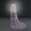 Chic / Beautiful Blushing Pink Tulle 2017 Affordable Embroidered Buckle Casual Church Wedding Veils