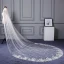 Classique Élégant Blanche Cathedral Train Mariage Tulle En Dentelle Appliques Voile De Mariée 2018