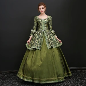 Vintage Originale Vert Trèfle Longue Robe Boule Robe De Bal 2018 U Cou 3 4 Manches Perlage Cristal Impression Promo Robe De Soirée