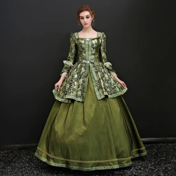 Vintage Retro Clover Green Floor Length Long Ball Gown Prom Dresses 2018 U Neck 3 4 Sleeve Beading Crystal Printing Prom Evening Dresses