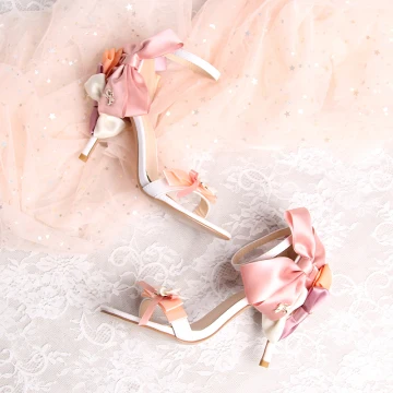 Unique Rougissant Rose Mariage Sandales 2019 Pu Été Perlage Perle 9 Cm Chaussure De Mariée