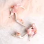 Unique Rosa Hochzeit Sandaletten 2019 PU Sommer Perlenstickerei Perle 9 cm Brautschuhe