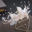 Romantisch Schön Weiß Ohrringe Kopfschmuck 2019 3 Stück Schmetterling Blatt Perle Strass Handgefertigt Hochzeit Ball Brautaccessoires