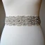 Luxury / Gorgeous Ivory Wedding Sash 2020 Satin Metal Beading Crystal Pearl Rhinestone Bridal Prom Accessories