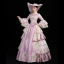 Vintage / Retro Medieval Lavender Ball Gown Prom Dresses 2021 U-Neck Long Sleeve Floor-Length / Long Lace Appliques Embroidered Cosplay Prom Formal Dresses