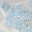 Schöne Himmelblau Abendkleider 2017 A Linie U-Ausschnitt Chiffon Handgefertigt Applikationen Rückenfreies Perlenstickerei Stickerei Abend Festliche Kleider