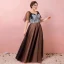 Classic Elegant Black Plus Size Evening Dresses  2018 Summer Tulle Lace-up V-Neck A-Line / Princess Appliques Backless Evening Party Formal Dresses