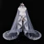 Modest / Simple White Royal Train Wedding 2018 Tulle Lace Appliques 3.5 m Wedding Veils