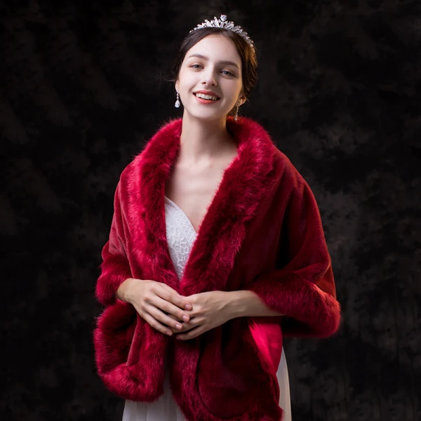Chic / Beautiful Black shawl 2020 Suede Polyester Shawls Shoulders Winter Wedding Evening Party Prom Sleeveless Accessories