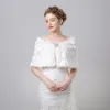 Witte Winter Slangenprint Nep Bont Gala Avond Huwelijk Sjaals 2017