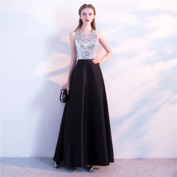 Scintillantes Noire Robe De Soirée 2017 Princesse Charmeuse Dos Nu Glitter Paillettes Soirée Robe De Ceremonie