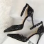 Sparkly Silver High Heels 2018 Cocktail Party Evening Party Prom 9 cm Heels Pointed Toe Ankle Strap Glitter Womens Shoes