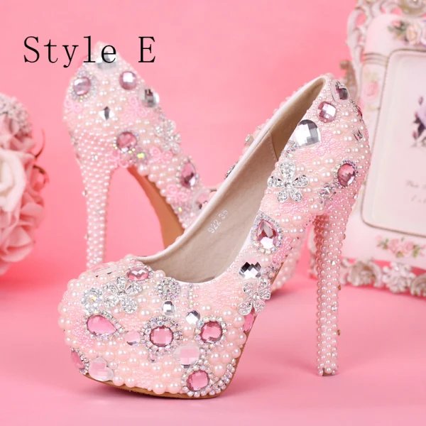 Sparkly Black 2018 High Heels 12 cm Beading Crystal Rhinestone Pumps Stiletto Heels Pointed Toe Wedding Prom Womens Shoes