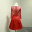 Chic / Belle Rouge Robe De Graduation 2018 Princesse En Dentelle U-Cou Dos Nu de retour Robe De Ceremonie