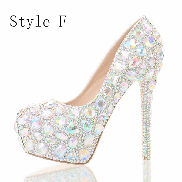 Sparkly Black 2018 High Heels 12 cm Beading Crystal Rhinestone Pumps Stiletto Heels Pointed Toe Wedding Prom Womens Shoes