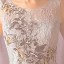 Charming Grey Cocktail Dresses 2018 A-Line / Princess Lace-up Tulle U-Neck Appliques Backless Cocktail Party Formal Dresses