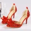 Fantastisk Bling Bling Vita 8 cm Röda mattan Bröllop Pumps Beading Kristall Rhinestone Stilettklackar Brudskor 2018