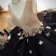 Chic / Beautiful Black Graduation Dresses 2018 A-Line / Princess Tulle V-Neck Beading Butterfly Backless Homecoming Formal Dresses
