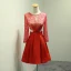 Chic / Belle Rouge Robe De Graduation 2018 Princesse En Dentelle U-Cou Dos Nu de retour Robe De Ceremonie