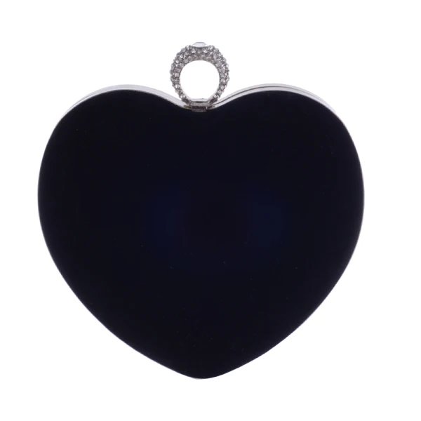 Amazing / Unique Red Rhinestone Heart-shaped Metal Clutch Bags 2018