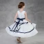 Simple Blanche Robe Ceremonie Fille 2018 Princesse V-Cou Sans Manches Ceinture Thé Longueur Volants Robe Pour Mariage