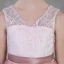 Chic / Beautiful Candy Pink Flower Girl Dresses 2018 A-Line / Princess V-Neck Sleeveless Appliques Lace Sash Floor-Length / Long Ruffle Backless Wedding Party Dresses