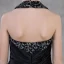 Sparkly Black Sequins Flower Girl Dresses 2018 A-Line / Princess Halter Sleeveless Floor-Length / Long Ruffle Backless Wedding Party Dresses