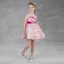 Modern / Fashion Candy Pink Organza Summer Flower Girl Dresses 2018 A-Line / Princess See-through Scoop Neck Sleeveless Appliques Lace Sash Short Cascading Ruffles Backless Wedding Party Dresses