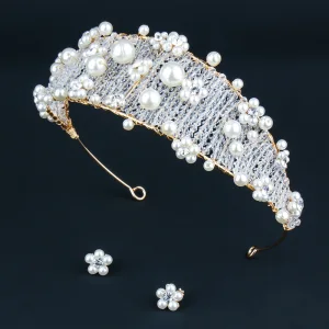 Chic Belle Doré Tiare Boucles D 039 Oreilles Bijoux Mariage 2020 Alliage Perle Cristal Mariage Accessorize