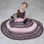 Chic / Beautiful Black Candy Pink Flower Girl Dresses 2018 A-Line / Princess Scoop Neck Sleeveless Rhinestone Sash Ankle Length Ruffle Wedding Party Dresses