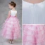 Chic / Beautiful Candy Pink Flower Girl Dresses 2018 A-Line / Princess Scoop Neck Sleeveless Flower Sash Ankle Length Cascading Ruffles Wedding Party Dresses