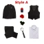 Modest / Simple Red Tie Black Boys Wedding Suits 2018