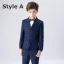 Modest / Simple Striped Tie Royal Blue Boys Wedding Suits 2018