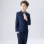 Modest / Simple Striped Tie Royal Blue Boys Wedding Suits 2018