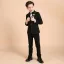 Luxury / Gorgeous Black Boys Wedding Suits Pearl Rhinestone Tie Body Jewellery 2018