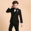 Luxury / Gorgeous Black Boys Wedding Suits Pearl Rhinestone Tie Body Jewellery 2018