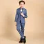 Luxury / Gorgeous Ocean Blue Boys Wedding Suits Rhinestone Tie Body Jewellery 2018