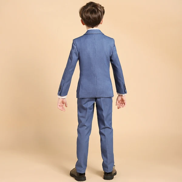 Luxury / Gorgeous Ocean Blue Boys Wedding Suits Rhinestone Tie Body Jewellery 2018