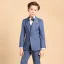 Luxury / Gorgeous Ocean Blue Boys Wedding Suits Rhinestone Tie Body Jewellery 2018