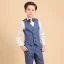 Luxury / Gorgeous Ocean Blue Boys Wedding Suits Rhinestone Tie Body Jewellery 2018