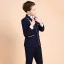 Luxury / Gorgeous Navy Blue Boys Wedding Suits Blushing Pink Tie Body Jewellery 2018